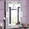 Luvodi Home Decor Mirror Explosion Proof-Proof Crystal Crush Diamond Mirror for Living/Bed/Dining/Bath Room