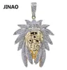 Iced Out Indian Chief Head Charm Pendant & Necklaces Hip Hop Gold Silver Color Chains For Men Mask Indian Gifts Jewelry 2010134925010