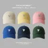 Baseball Cap koreansk version av Love Baseball Cap Girls, storlek mjuk topp, stor huvudomkrets, skuggning, solskydd, ankahatt, söt och andningsbar hatt för män