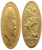 Royaume-Uni Rare 1903 British Coin King Edward VII 1 Sovereign Matt 24k Gold Plated Copy Coins 5461703