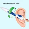 Öronvaxplockare öronrengörare med mjukt silikon öronvaxborttagningsverktyg 16 ersättnings tips spiral öronbryggare öronvårdsverktyg