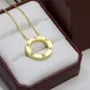 Designer Charme Carter Round Kuchen Halskette verblasst keine Diamanten voller Sterne Big Freundin Geschenk Roségold Lock Knochenkette