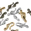 10Sets/Lot Antique Bronze Silver Colic Musical Note Hook Connector TOGGLE CLASP FÖR SMEYCH Making DIY Armband Halsbandförsörjning