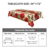 Rote Blume Mohn -Rechteck -Tischdecke 60x90 Zoll Waschbarer Tischdeckel Tisch für Küchen Dinning Party Tabletop Dekoration