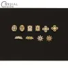 Decalcomanie design cordiale 50pcs Risultati dei gioielli componenti/fatti a mano/zircone cubico/parti fai -da -te/accessori di unghie/placcatura d'oro autentica