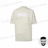 T-shirts masculins Fr Expédition Uniquet Shirt Lettre en mousse Pure Coton Mens Loose Casual Top T T240411