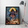 Kali av Raja Ravi Varma Canvas Måla hinduiska gudar affischväggkonst för heminredning