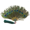 Dekorative Figuren Pfauen Feather Lüfter Offener Bildschirm Phoenix Handheld Accessoires weibliche chinesische Stil Kostüm Shooting Po Home Dekorationen