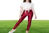 Women Fashion Plus Size XXL 2017 Brand New High Waist Candy Color Shiny Dance Disco Pants American A Pencil Workout Pants 5397545