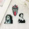 6pcs Hollaween Krampus Charms Creative Spiritus Mortis Acrylic Jewlery Reperti per la collana per orecchini fai da te