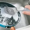 ハンドル付きディッシュブラシ多機能料理スクラバー長いハンドル食器洗いきれいなブラシを交換するスポンジヘッドクリーナー