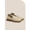 Casual Shoes Slip-On Women 2024 Läder Soft Flat Loafers White JK Spring Liten Comfort Simple Mångstil