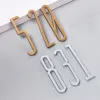 3d Number Plaat Noordse deurnummer Golden Engels alfabet Creatief Decor Zelfklevende letters Apartment Huisnummer Sticker