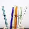 Drinking Straws Color Reusable Glass Eco-friendly For Smoothie Milkshakes Tea Juice Cocktail 5pcs/set