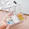 Medicine Pill Box Case Plastikschneider Tablettenhalter Organisator Drogenbrecher Spender Dispenser