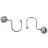 Rideaux de douche ABSF Curtain Hooks Anneaux Set de 12 décor Metal Rustproof pour salle de bain