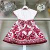 ブランドガールズパーティードレス2ピースセットベビースカートサイズ80-130 cmキッズデザイナー服夏の幼児プリンセスドレス24april