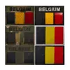 Belgien reflektierender Magie Aufkleber Dekorative Abzeichen Nationalflagge Taktische Patch für Kleidung Nähen Militärflecken Stickerei