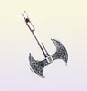 Pendant Necklaces Vintage Double Sided Viking Axe Necklace For Men Stainless Steel Nordic Celtic Knot Fashion Amulet Jewelry Gift5293953