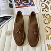 Loro heren casual lp loafers schoenen piana plat lage top suède piano lederen oxfords mocassins zomer walk comfort loafer loro slip op rubberen zool piana flats sneakers