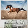 Elch Crane Pentium Pferddruck Wand Hippie Wandteppich Polyester Stoff Home Decor Teppich Teppiche hängen große Couchdecke