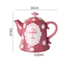 Ciotole rosa carino piccolo fungo caffè tazza da tè pentole pomeridiane ceramiche ceramica set piccola ciotola fresca e doppia a orecchio doppia