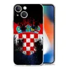 Флаг Хорватия Футбольный роскошный прозрачный телефон для iPhone 15 14 13 12 11 Pro Max XS X XR SE 7 8 Plus Shock -Resean Clear Cover