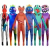 Rainbow Friends Costume Kids Boys Blue Monster Wiki Cosplay Game de Halloween Jumpsuit Canival Festas de Festa de Aniversário