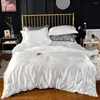 Gonna da letto 4pcs/set di coperchio piumino set trapunta con pipistrello soft setosa con chiusura con cerniera singoli set di biancheria da letto matrimoniale