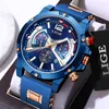 Orologi da polso cronografo di moda lige uomini guarda il miglior silicone sportivo orologio da polso da polso per quarzo orologio impermeabile montre homme