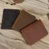 Portafogli uomini in pelle di mucca corta semplice clip bifold moneta vintage borsetta per moneta vintage per supporto per cartoncino per telefono borse in contanti jyn574