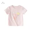 Dave Bella 2024 Summer Girls Boy 's Baby Tshirt Children Top Cotton Short Sleeve UnderShirt 캐주얼 야외 스포츠 DB2241110 240328