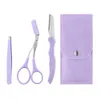 1 Set Practical Eyebrow Trimmer Clip Scissors mit Kamm-Anti-Rust-Augenbrauen-Rasierer