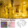 Decoração de festa 3m 20led Ramadã lanterna lua decorações de luz para casa Eid Mubarak Decor Aid