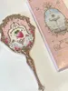 Flower Knows Mirror Swan Ballet Moonlight Mermaid Collection Handheld Mirror Limited White Blue Pink Chocolate Fairy Mirror 240410