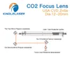 ZnSe Focus Lens USA CVD Lens Dia.12/15/18/20 FL25.4/38.1/50.8/63.5/76.2/101.6/127/160mm for CO2 Laser Engraving Cutting Machine