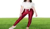 Kvinnor Fashion Plus Size XXL 2017 Helt ny hög midja godisfärg Shiny Dance Disco Pants American A Pencil Workout Pants 9742295