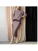 Work Dresses Sets For Women 2 Pieces Knit Sweater Women's Skirt Turtleneck Set Loose Pullover Two Piece