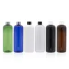 Storage Bottles 500ml X 14PC Refillable Amber Blue Green Plastic Bottle With Screw Lids Clear White Black PET Cosmetic Big Size