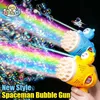 Sand Play Water Fun Bubble Gun Kids Toys Rocket 23 Holes Soap Bubbles Machine Gun Shape Automatic Blower With Light Pomperos Outdoor Toy Gifts Party L47