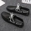 Casual Shoes 2024 Breathable Business Men Leather Summer Slip On Loafers Shoe Black Flats Driving Moccasins