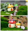 4 storlekar Fairy Garden Accessories Miniature Mushroom Prydnadsstaty Figurer Växtpottdocka Hemma trädgårdsdekor Craft Craft