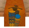 Africane Black Women Linen Kitchen Rectangle Table Runner Lusso geometrico Adatto per gli accessori per la cena per feste di nozze corridore