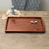 Plates Wood Serving Tray With Handles Vintage Cut-out Cherry Japan Trays Platter For Breakfast Rectangular Charcuterie Boards