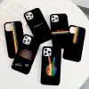 Gay Lesbian LGBT Rainbow Phone Case för iPhone 15 14 13 12 11 Pro Max Mini SE 7 8 Plus X Xs XR Black Silicone Soft Fundas Cover