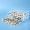 Pudełka biżuterii akrylowa pudełko do przechowywania szuflady w stylu szuflady.