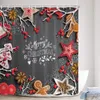 Tende da doccia natalizia camino albero di Natale texas stella night paesaggio di capodanno arredamento bagno decorazioni per bagno set da bagno