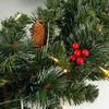 Decorative Flowers 2.7m Christmas Garland Green Decoration Mantle Wreath Xmas Holiday Indoor Door Home Fireplace Rattan