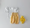 Hose 2022 Sommer Neues Baby Baumwoll atmungsaktive Mückenhose süße Kindesmädchen Blumenhosen Kinder Lose karierte Hosen für Jungen