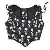 Mulheres Bandagem Corset Skull Skull Jacquard Shapewear Underbust Feminino High Street Belt Slim Ladies Party Wear Body Shaper